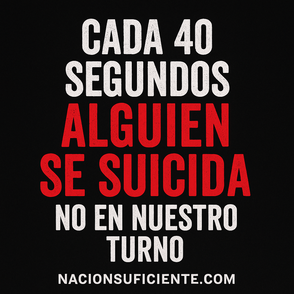 Cada 40 segundos alguien se suicida. No en nuestro&nbsp;turno.